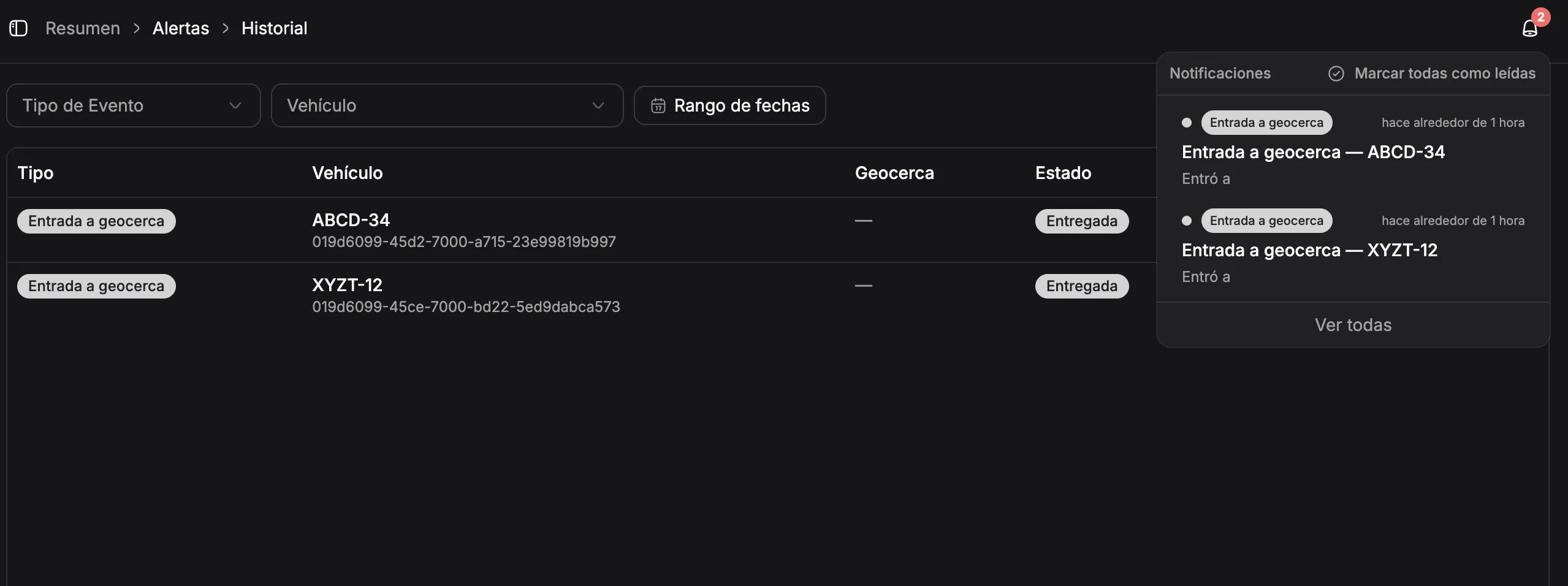 Alertas configurables